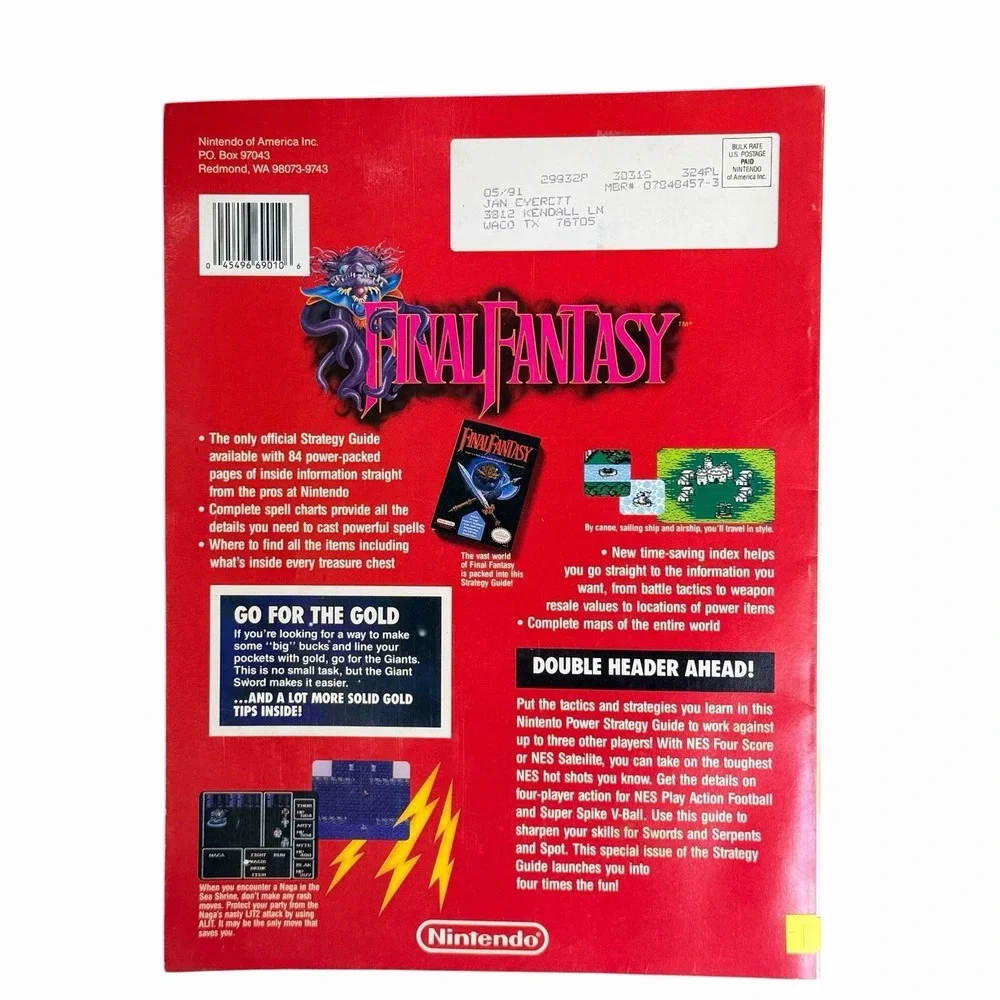 Nintendo Power Strategy Guide Vol. 17 Final Fantasy NES Official Nice Condition